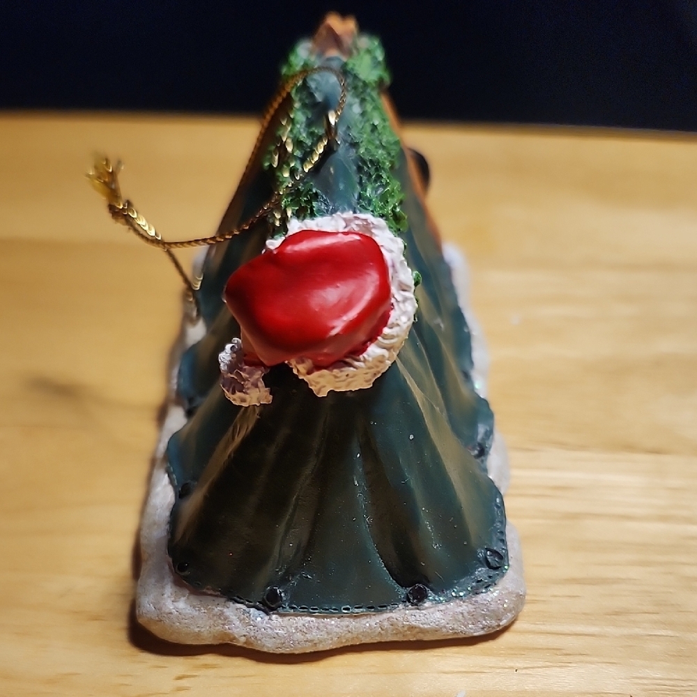 Camping Santa (Sleeping In Green Tent) Holiday Ornament - Picture 3 of 8